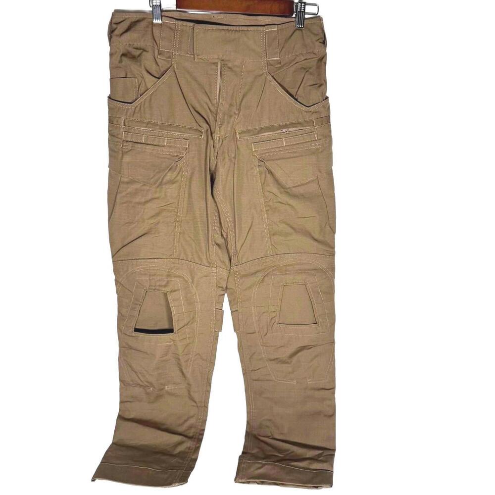 Tactical Cargo Pants Men's 32x 31 Knee Pad‎ Slots Ripstop Khaki Airsoft Hunting